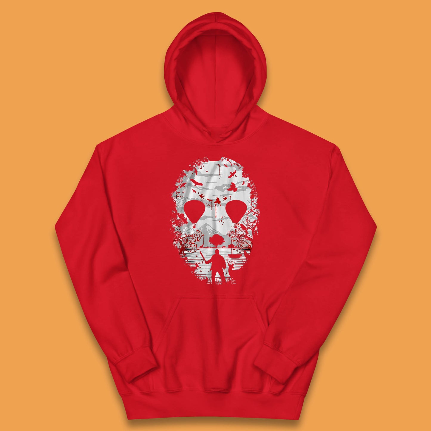 Crystal Lake Jason Voorhees Face Mask Halloween Friday The 13th Horror Movie Kids Hoodie