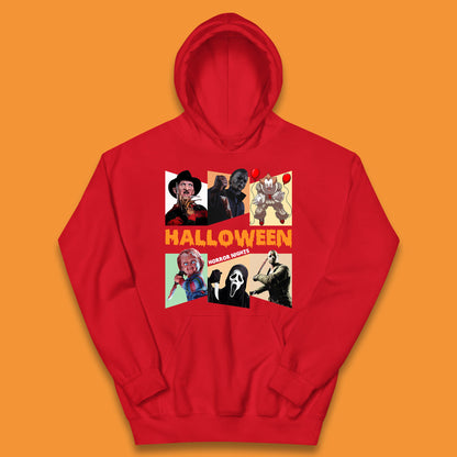 Halloween Horror Nights Horror Movie Characters Halloween Villians Serial Killers Kids Hoodie