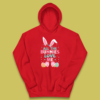 All The Bunnies Love Me Kids Hoodie