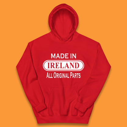 Made In Ireland All Original Parts Vintage Retro Birthday Country In Europe Gift Kids Hoodie