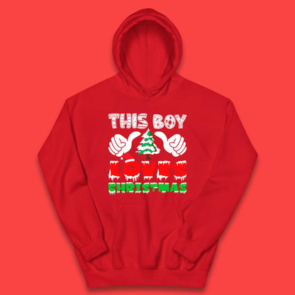 this boy loves christmas hoodie