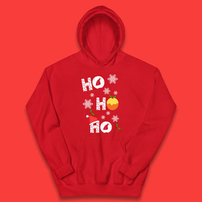 ho ho ho christmas santa hat hoodie