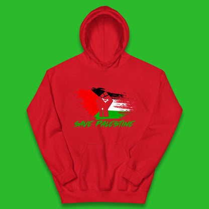 Save Palestine Freedom Protest Fist Palestine Flag Stand With Palestine Support Palestine Kids Hoodie