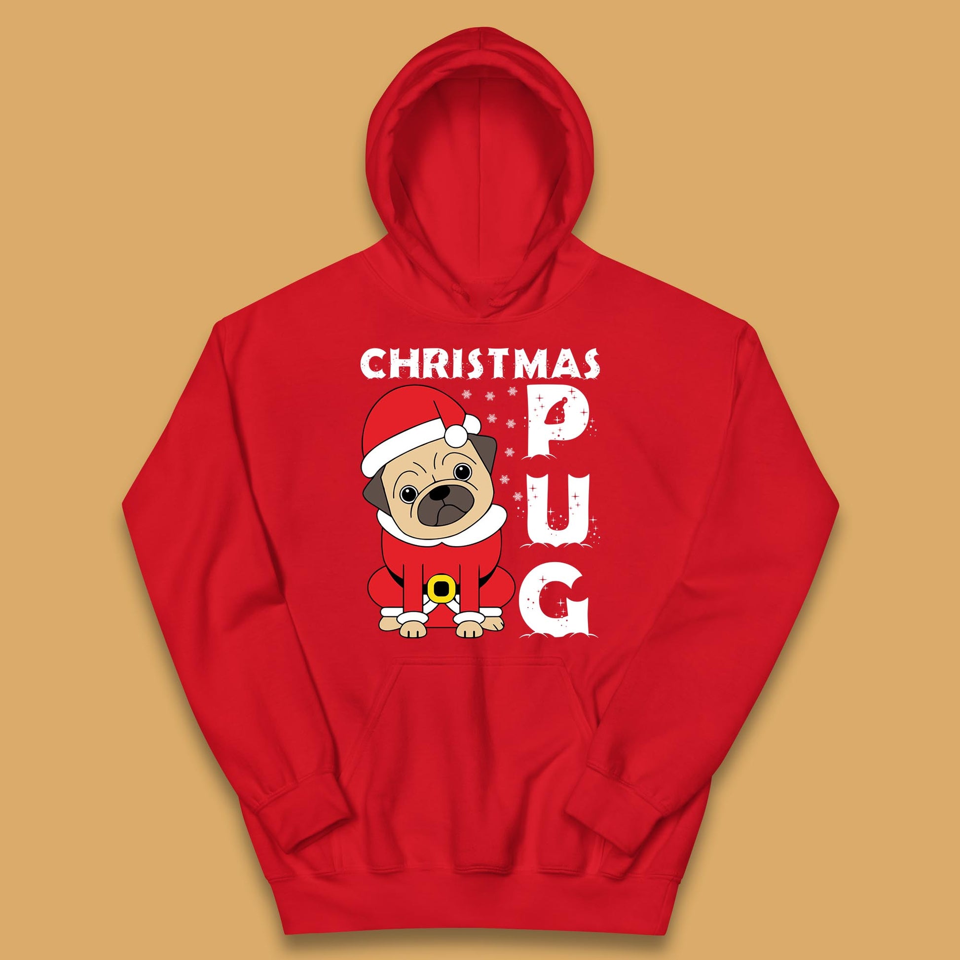 christmas pug dog hoodie