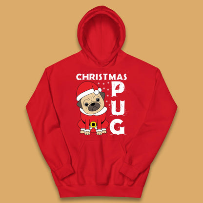 christmas pug dog hoodie