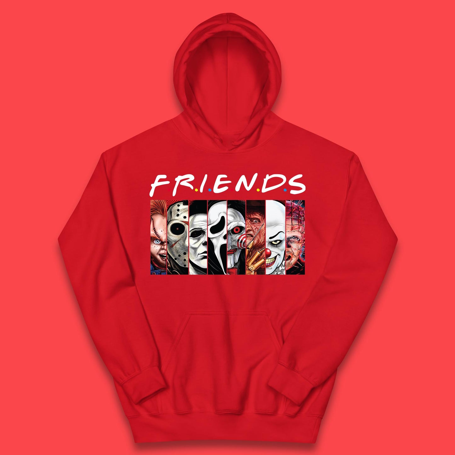 Halloween Friends Horror Movie Characters Killers Scary Friends Kids Hoodie