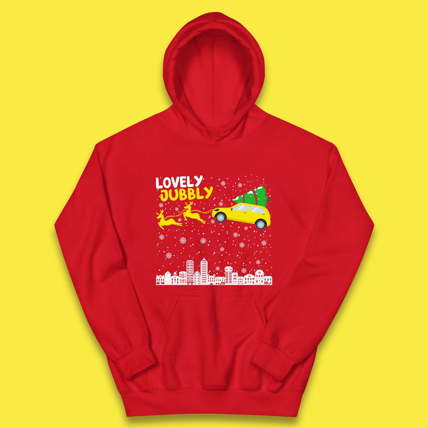 Lovely Jubbly Car Christmas Kids Hoodie