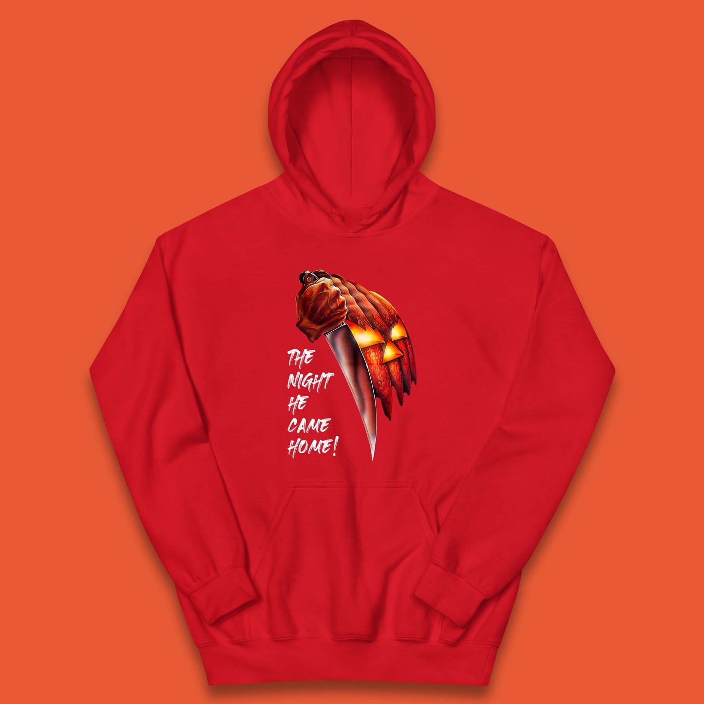 The Night He Came Home Michael Myers Happy Halloween Pumpkin Jack-o'-lantern Kids Hoodie
