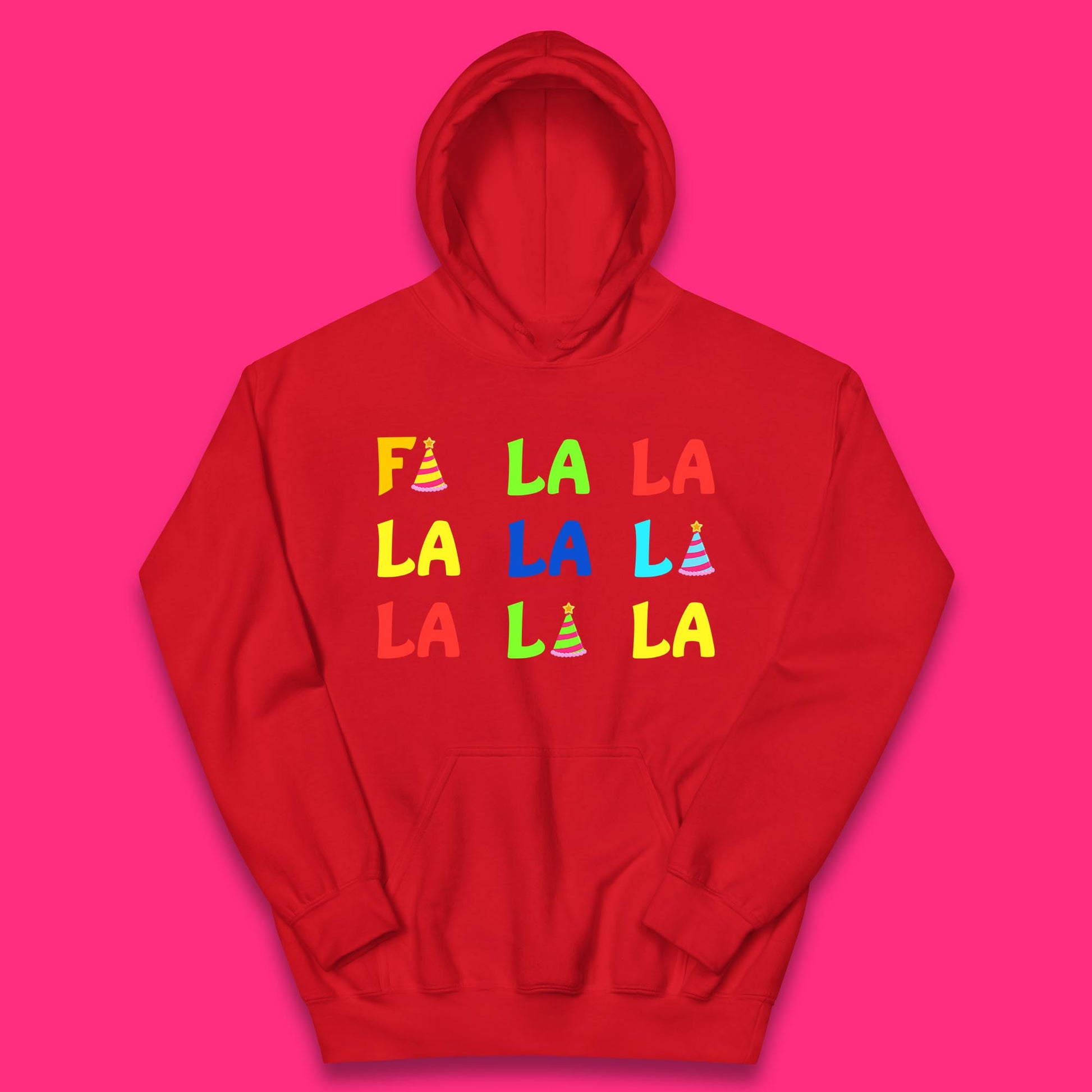 fa la la la christmas song kids hoodie
