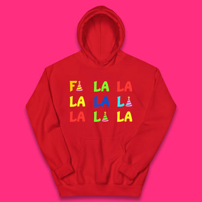 fa la la la christmas song kids hoodie