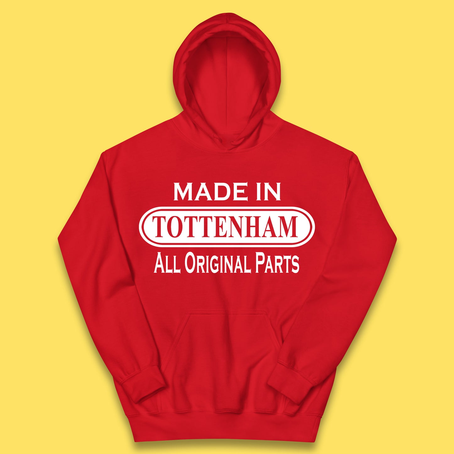 Made In Tottenham All Original Parts Vintage Retro Birthday Town In North London, England Gift Kids Hoodie