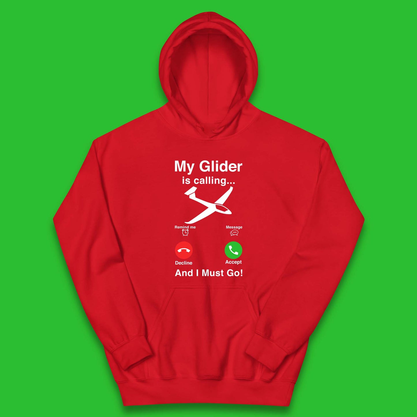 My Glider is Calling And I Must Go Kids Hoodie