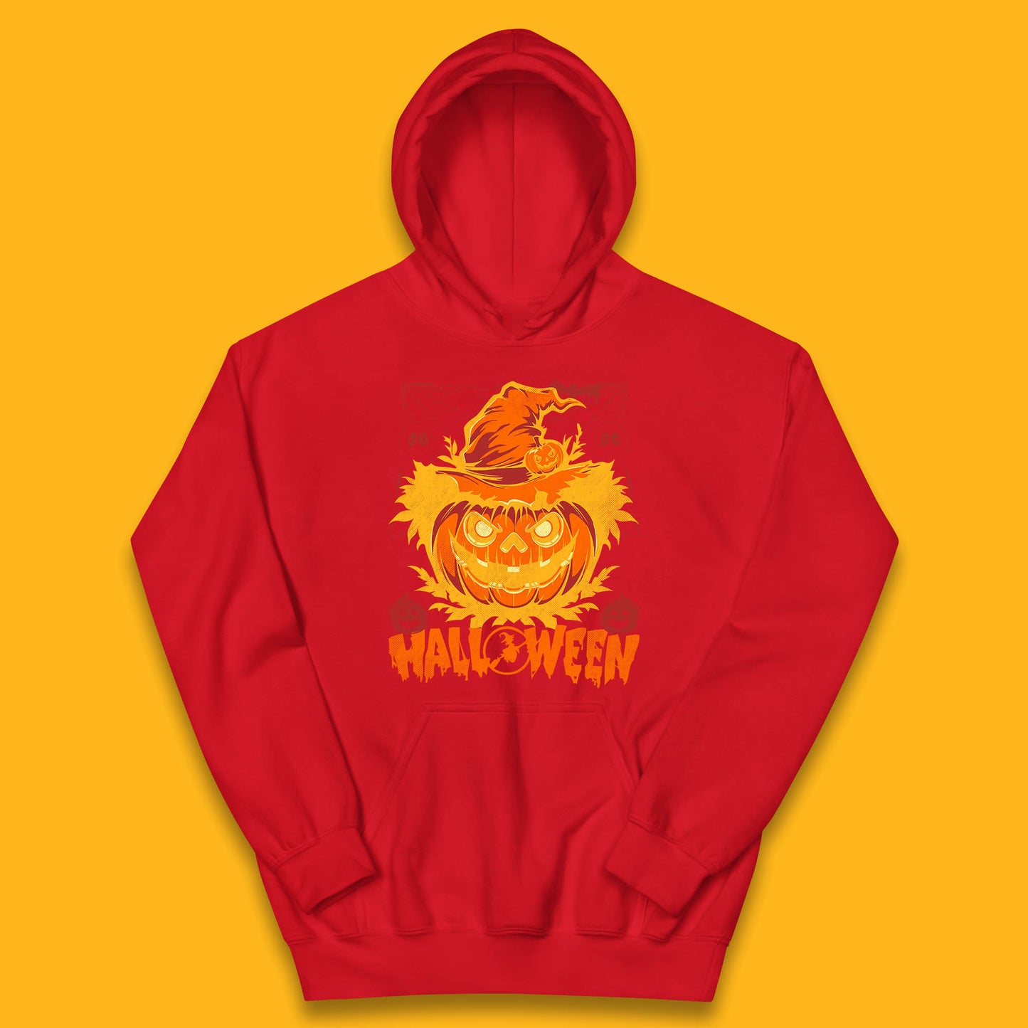 Halloween Scary Pumpkin Face Jack O Lantern Horror Halloween Night Kids Hoodie
