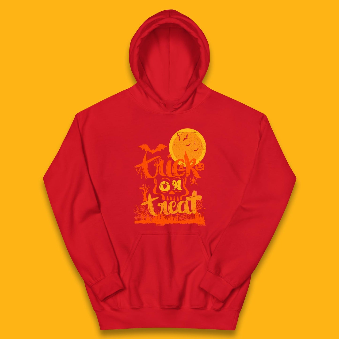 Trick Or Treat Happy Halloween Horror Scary Spooky Season Halloween Vibes Kids Hoodie