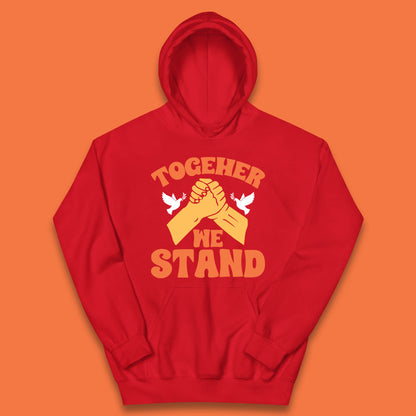 Together We Stand Handshake All Lives Matter Equality Social Justice Kids Hoodie