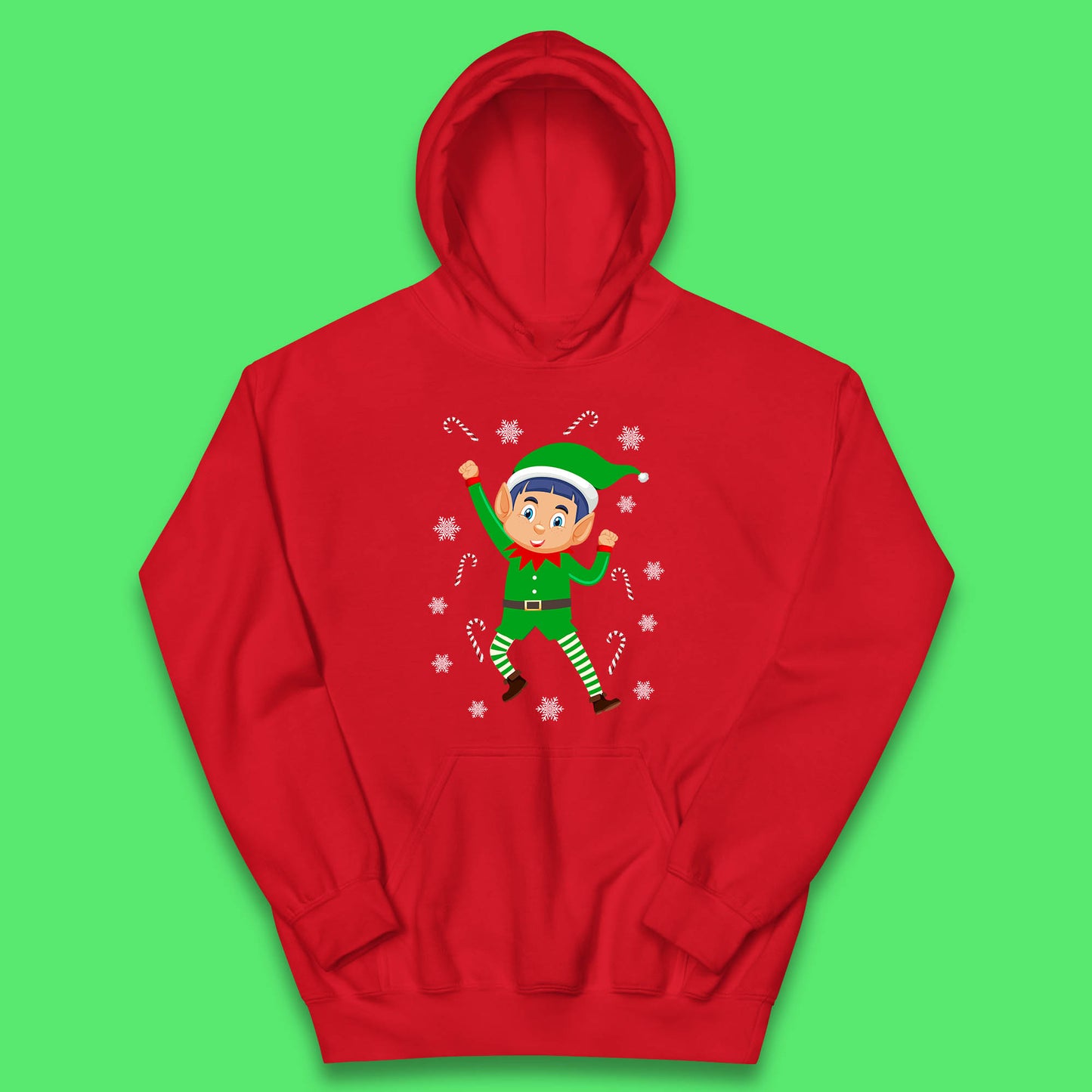 christmas elf cartoon hoodie