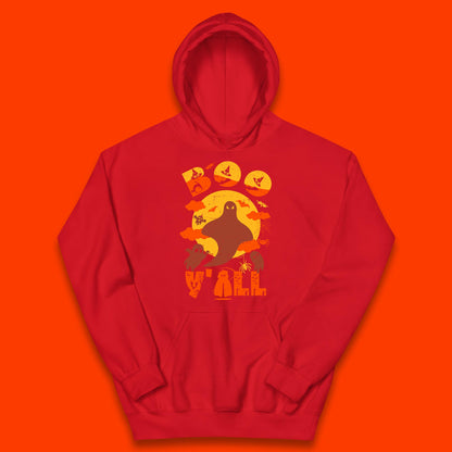 Halloween Boo Y'all Hey Boo Funny Spooky Halloween Party Kids Hoodie