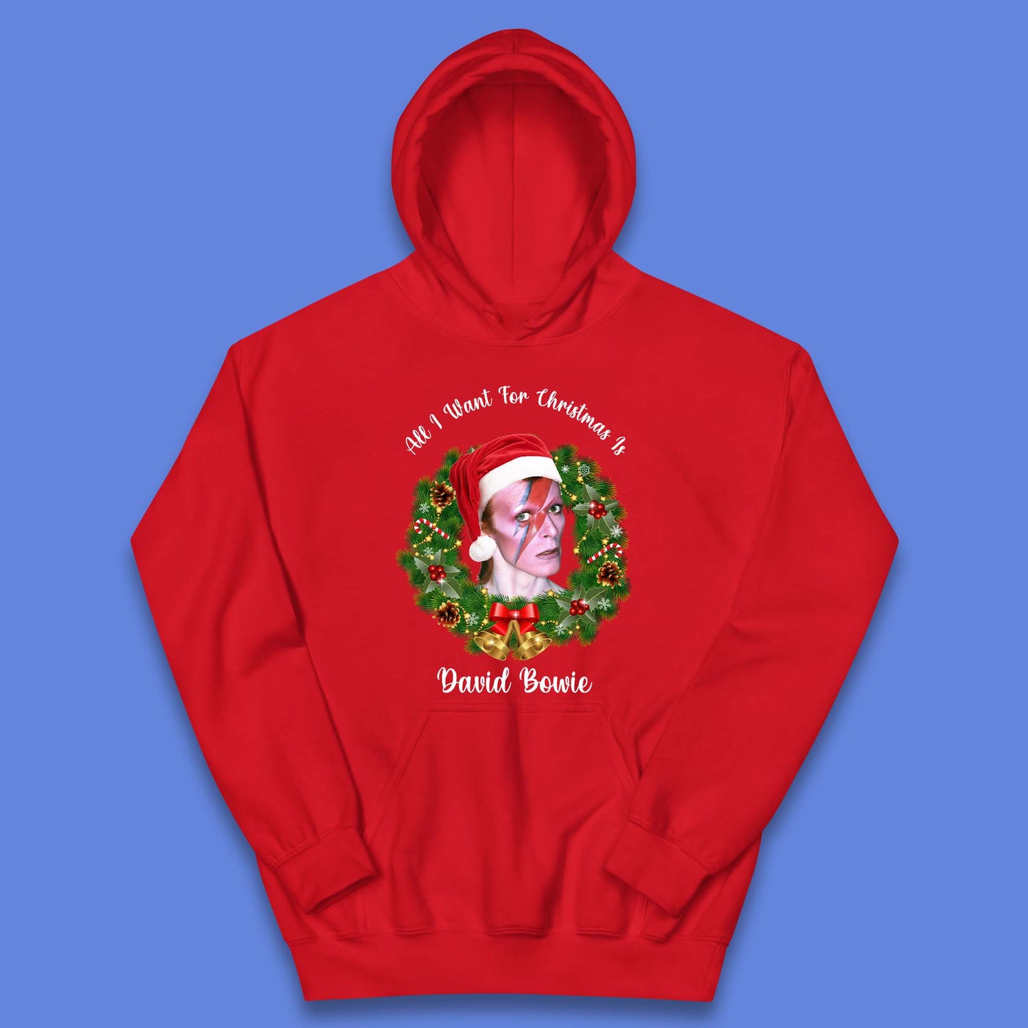 David Bowie Christmas Kids Hoodie