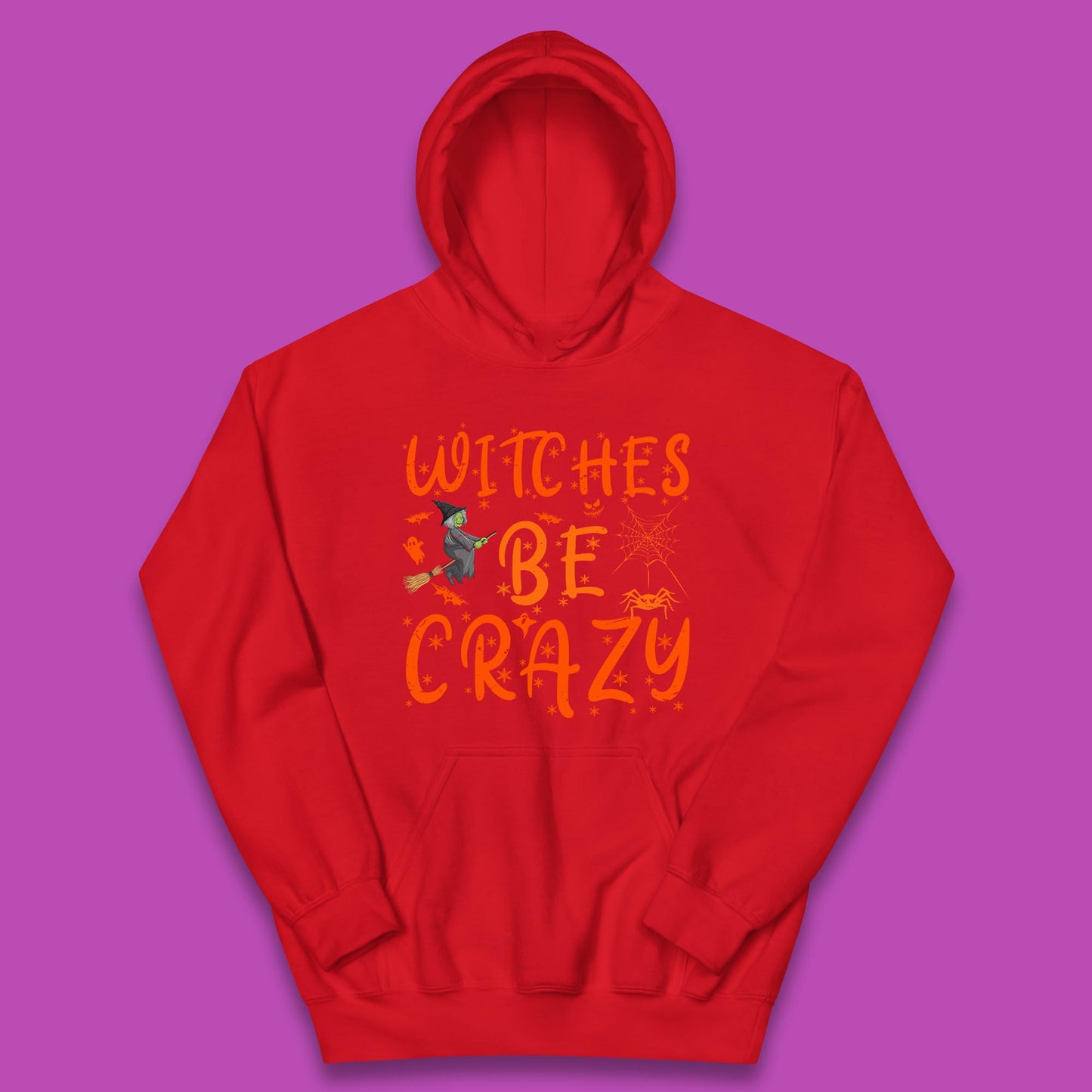 Witches Be Crazy Halloween Basic Witch Witches Be Trippin Witchy Halloween Quote Kids Hoodie