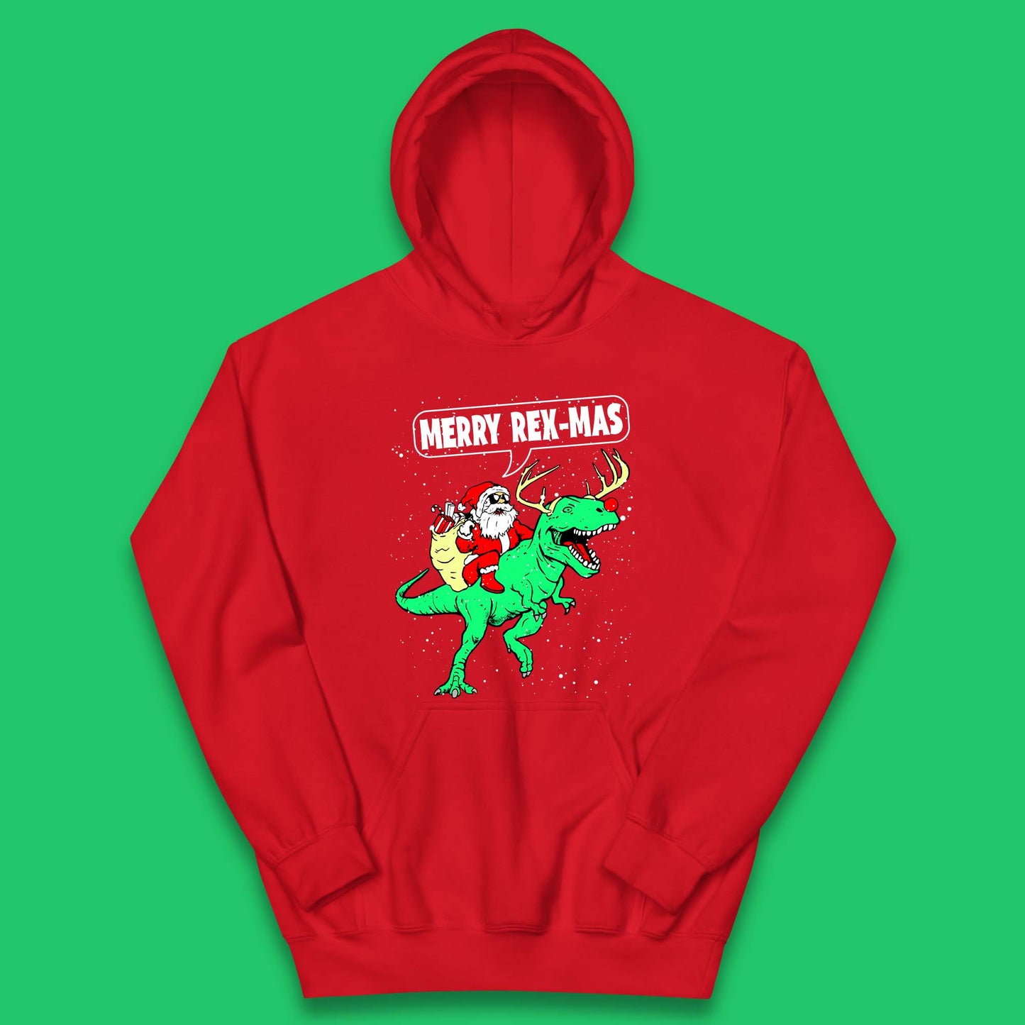 Merry Rex-Mas Christmas Kids Hoodie
