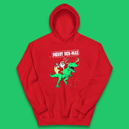 Merry Rex-Mas Christmas Kids Hoodie
