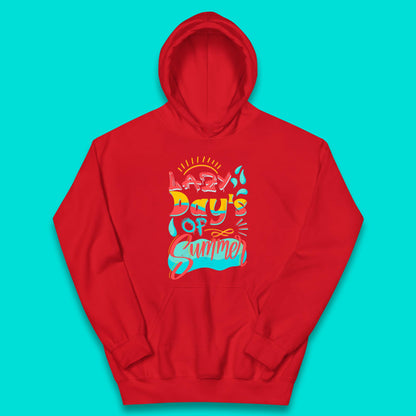 Lazy Days Of Summer Vintage Retro Sunset Surfer Beach Holiday Trip Kids Hoodie