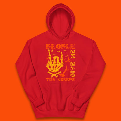 People Give Me The Creep Skeleton Hand Halloween Spooky Creepy Season Kids Hoodie
