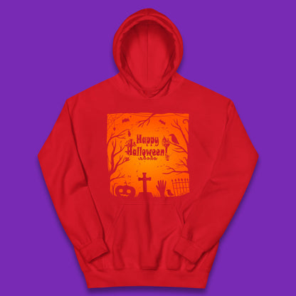 Happy Halloween Witch Hand Cross Sign Scary Pumpin Spooky Terrific Halloween Night Kids Hoodie