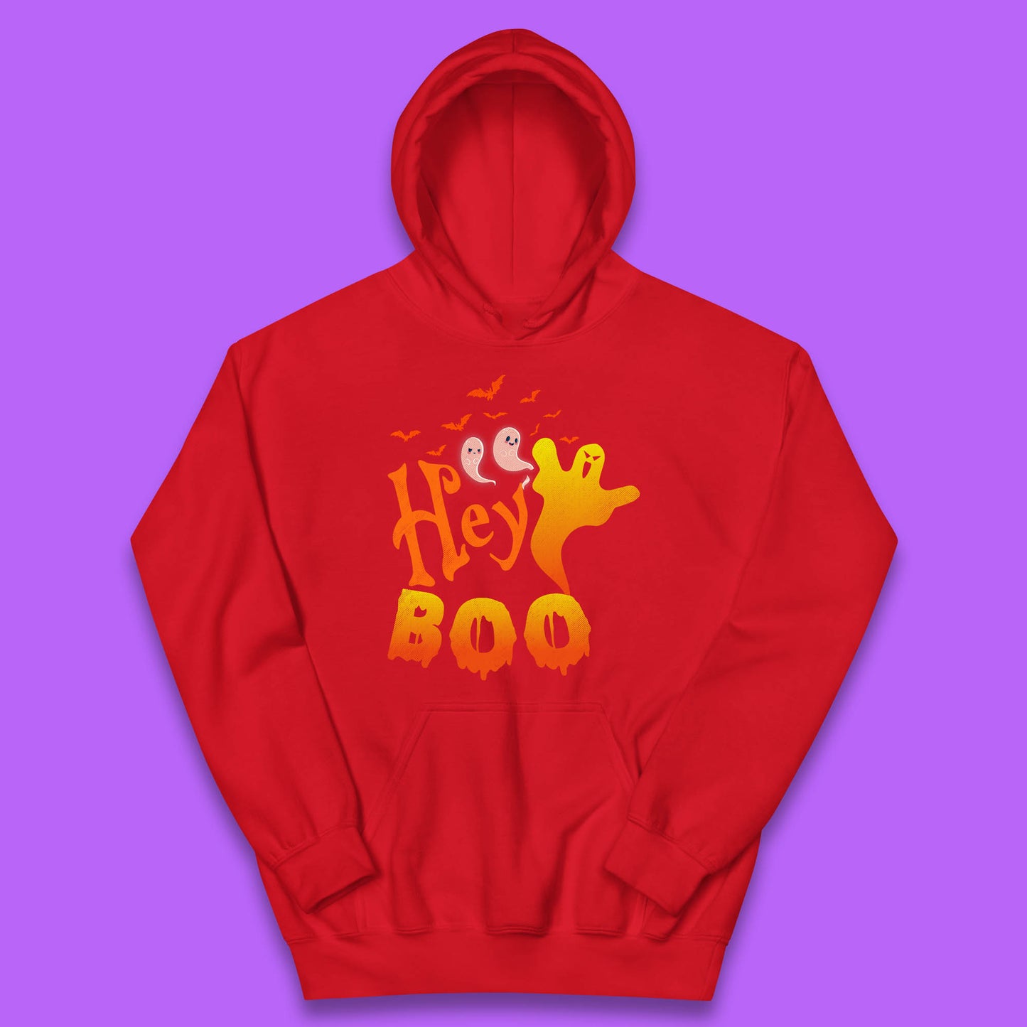 Whispers in the Moonlit Night Hey Boo Horror Scary Costume Halloween Boo Wear Kids Hoodie