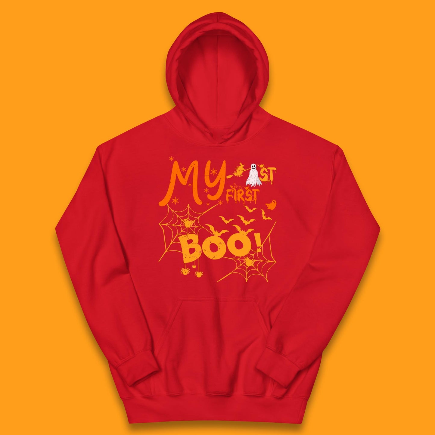 My First Boo Halloween Funny Boo Ghost Spooky Vibes Kids Hoodie