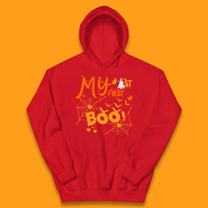 My First Boo Halloween Funny Boo Ghost Spooky Vibes Kids Hoodie