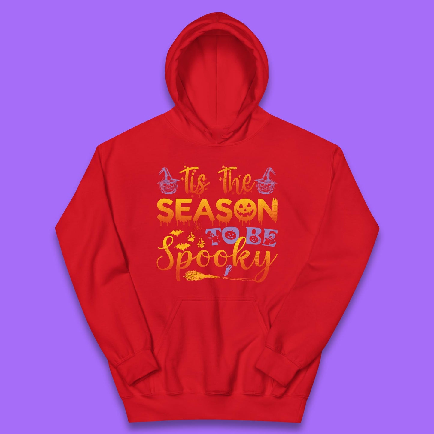 Tis The Season To Be Spooky Halloween Creepy Season Kids Hoodie