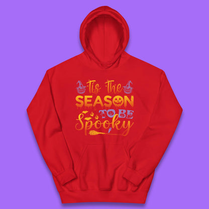 Tis The Season To Be Spooky Halloween Creepy Season Kids Hoodie