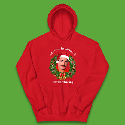 Freddie Mercury Christmas Kids Hoodie