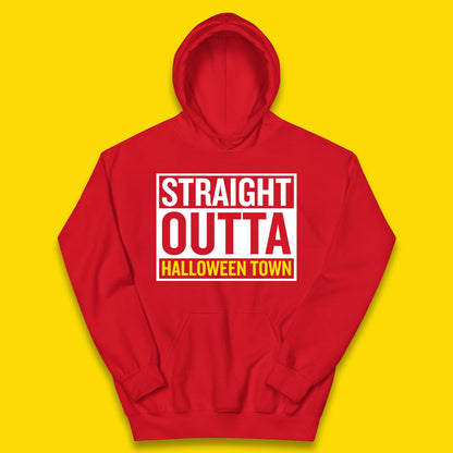 Straight Outta Halloween Town Horror Scary Spooky Season Kids Hoodie