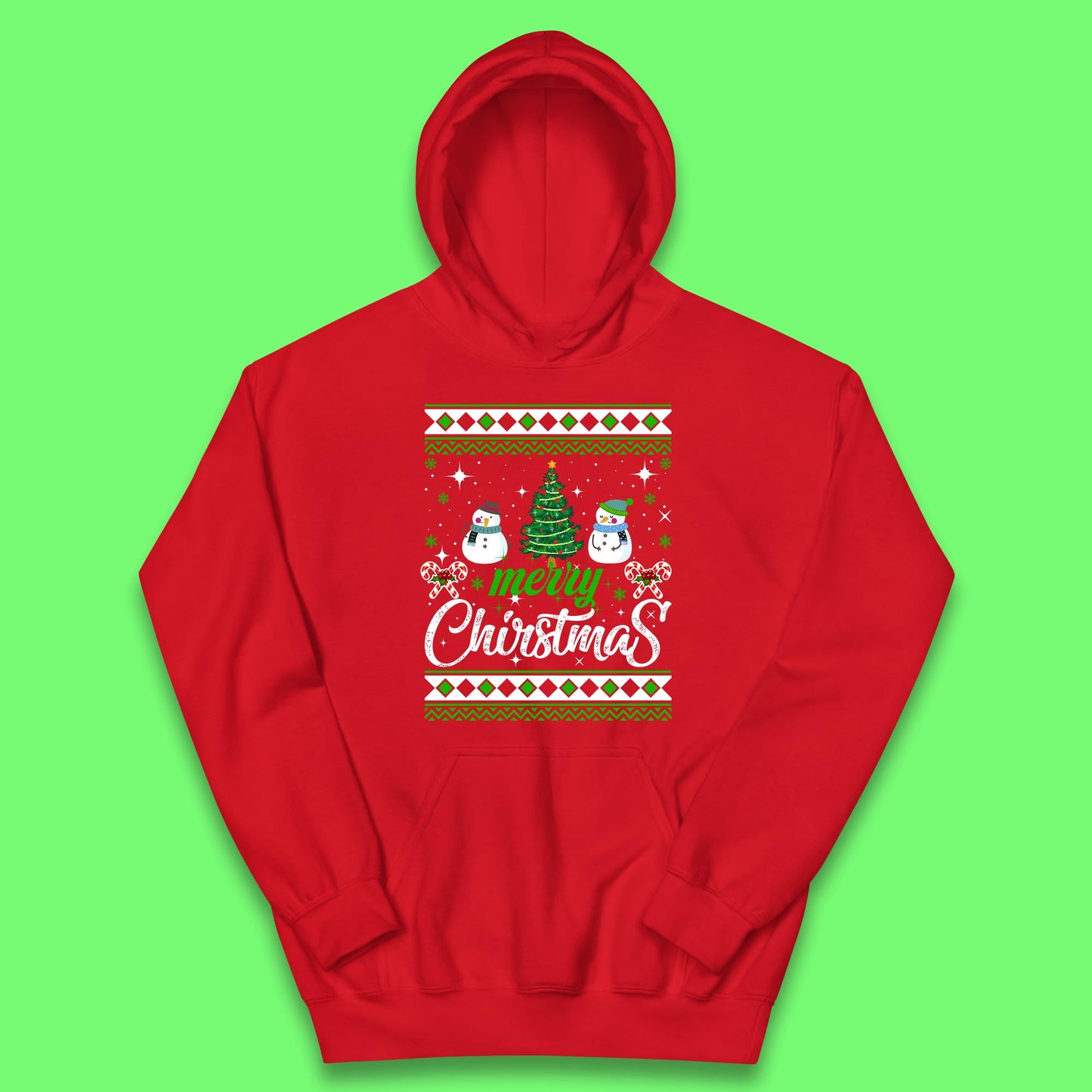 merry christmas snowman hoodie