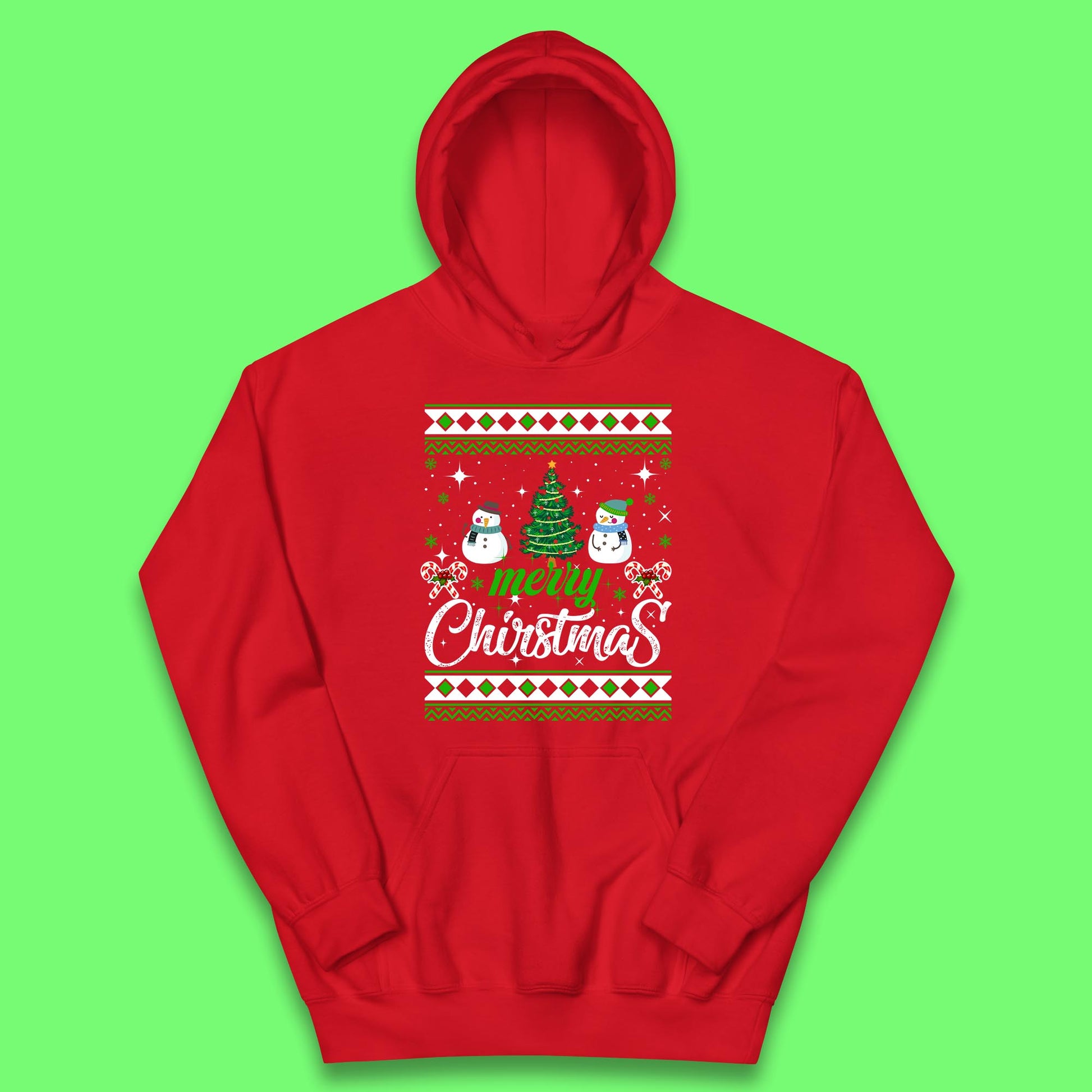 merry christmas snowman hoodie