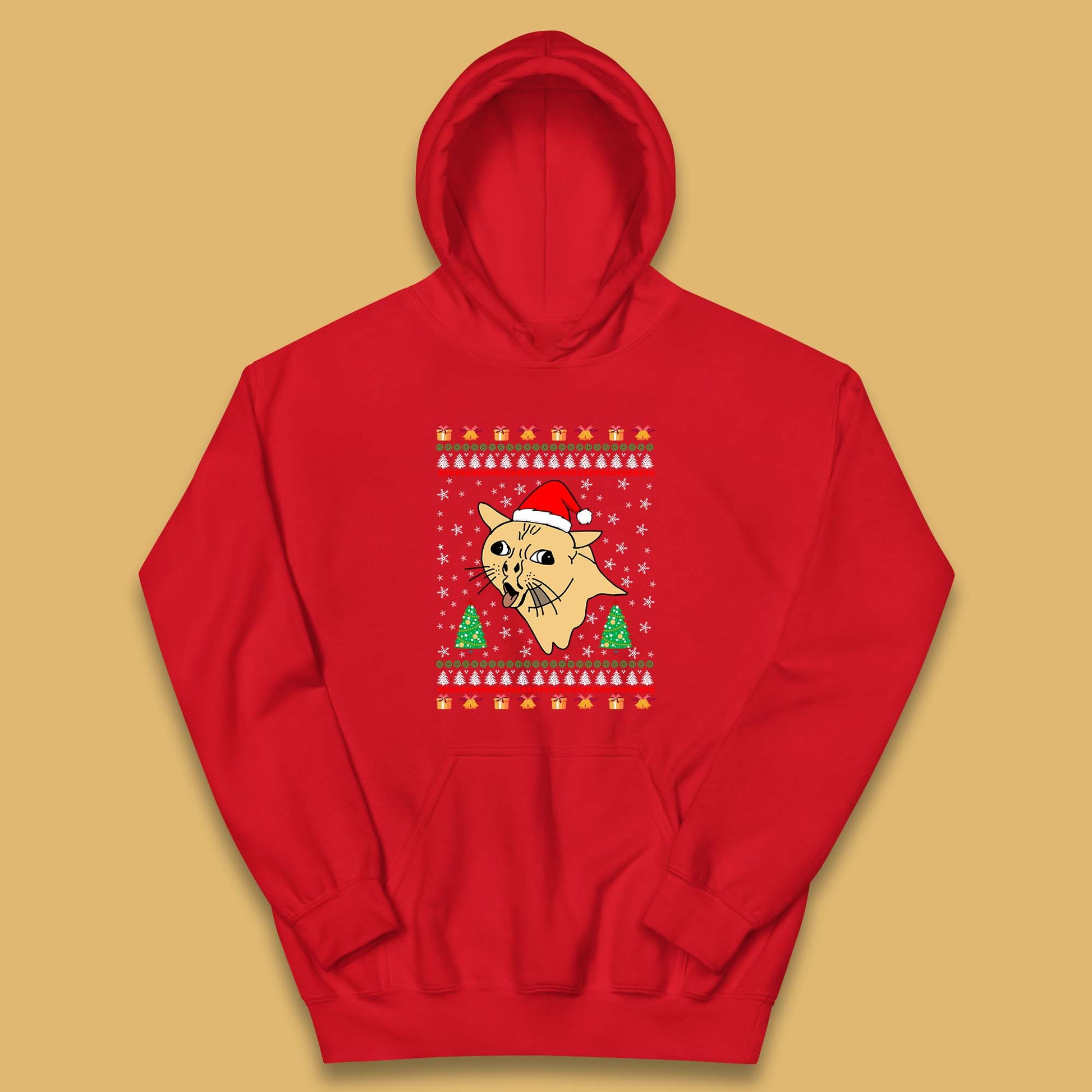 coughing cat christmas hoodie
