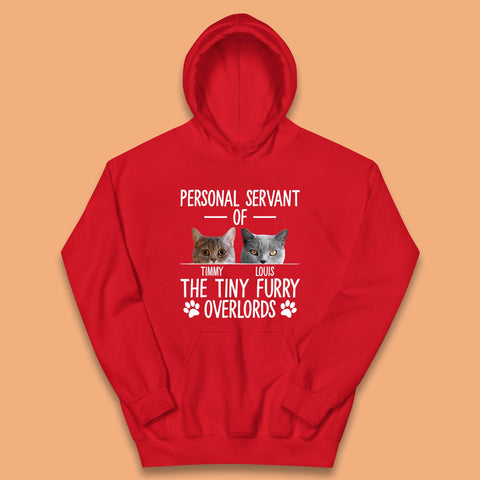 Personalised Servant Of The Tiny Furry Overlords Kids Hoodie