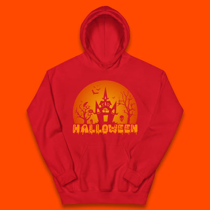 Halloween Horror Scary Hunted House Scary Spooky Night Festive Gift Kids Hoodie