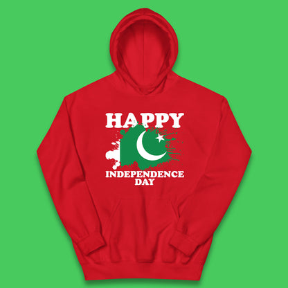 Happy Independence Day Pakistan 14th August Patriotic Pakistani Flag Kids Hoodie