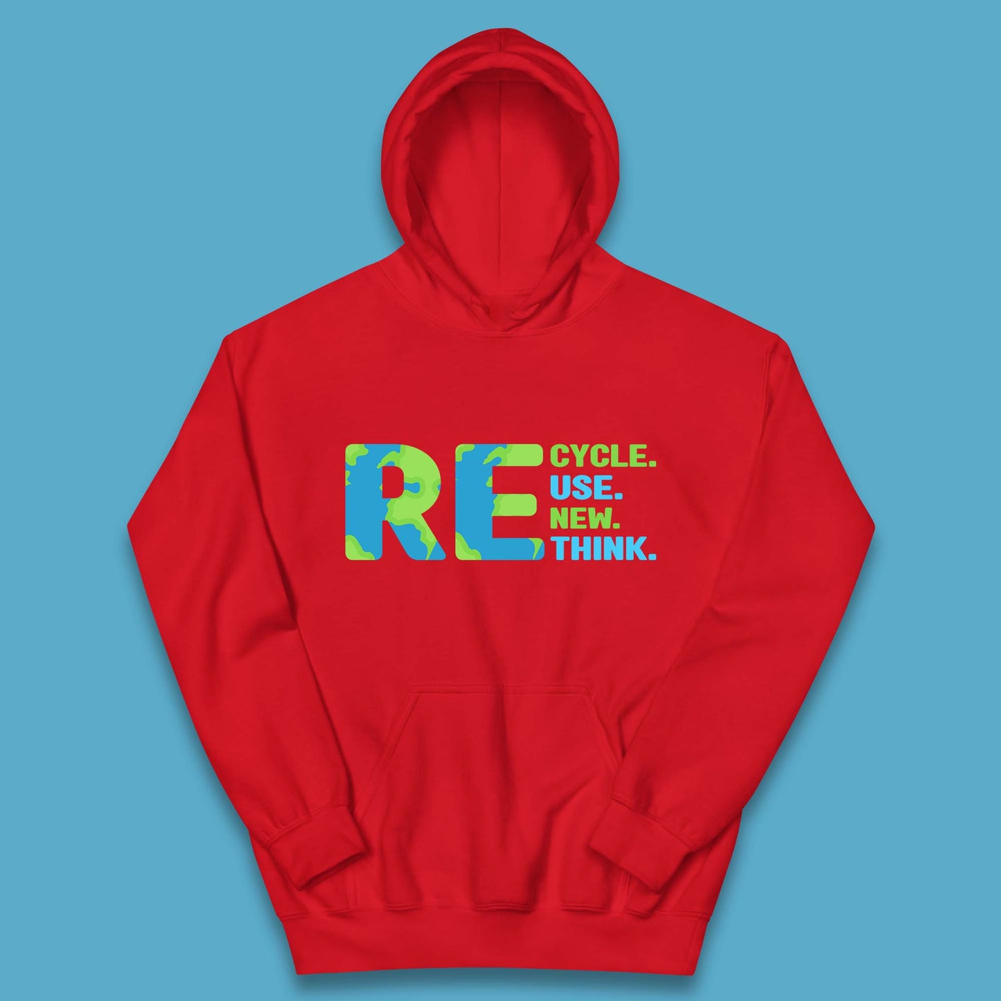Recycle Reuse Renew Rethink Earth Day Environmental Activism Kids Hoodie