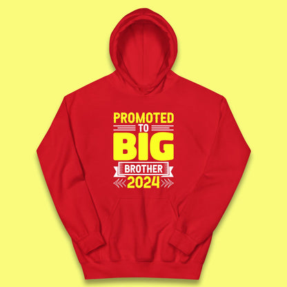 Promoted To Big Brother 2024 Soon To Be Big Brother Siblings Gift Kids Hoodie