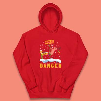 North Pole Dancer Christmas Kids Hoodie