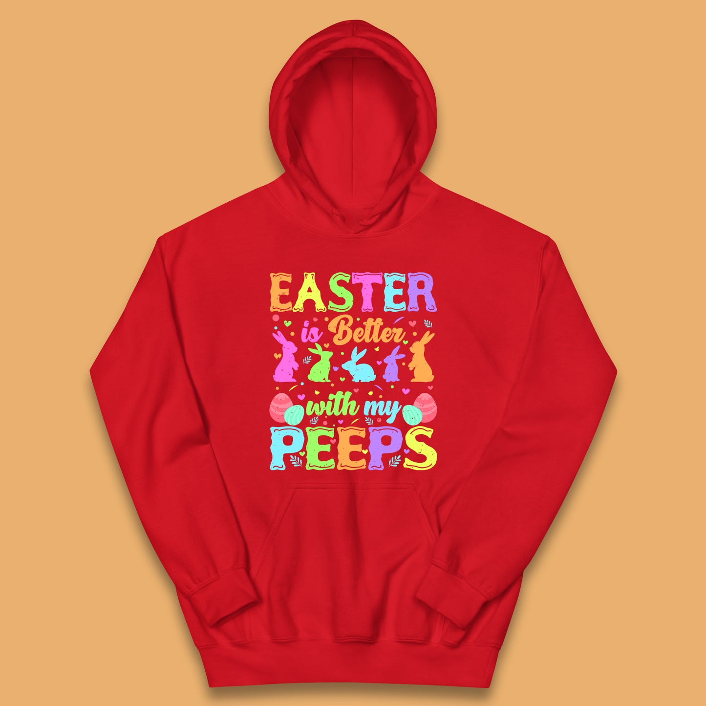 Easter Better With My Peeps Kids Hoodie