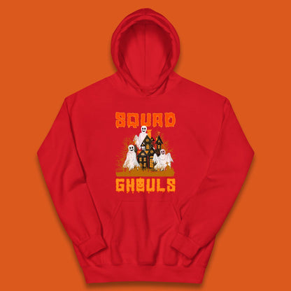 Squad Ghouls Halloween Boo Ghost Horror Scary Haunted House Kids Hoodie