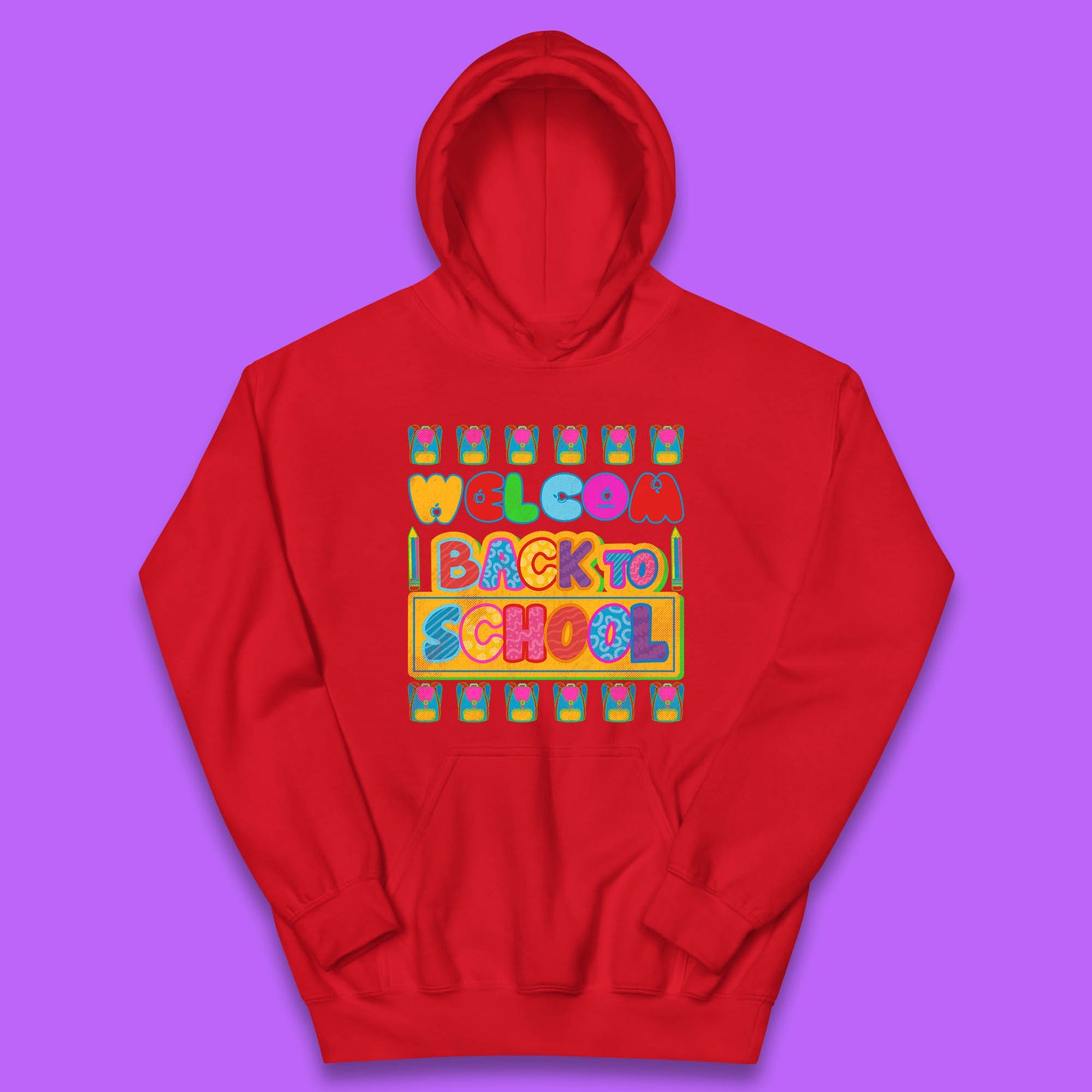 Return to School End of Vocation School Welcome Day Welcome Back To School Kids Hoodie