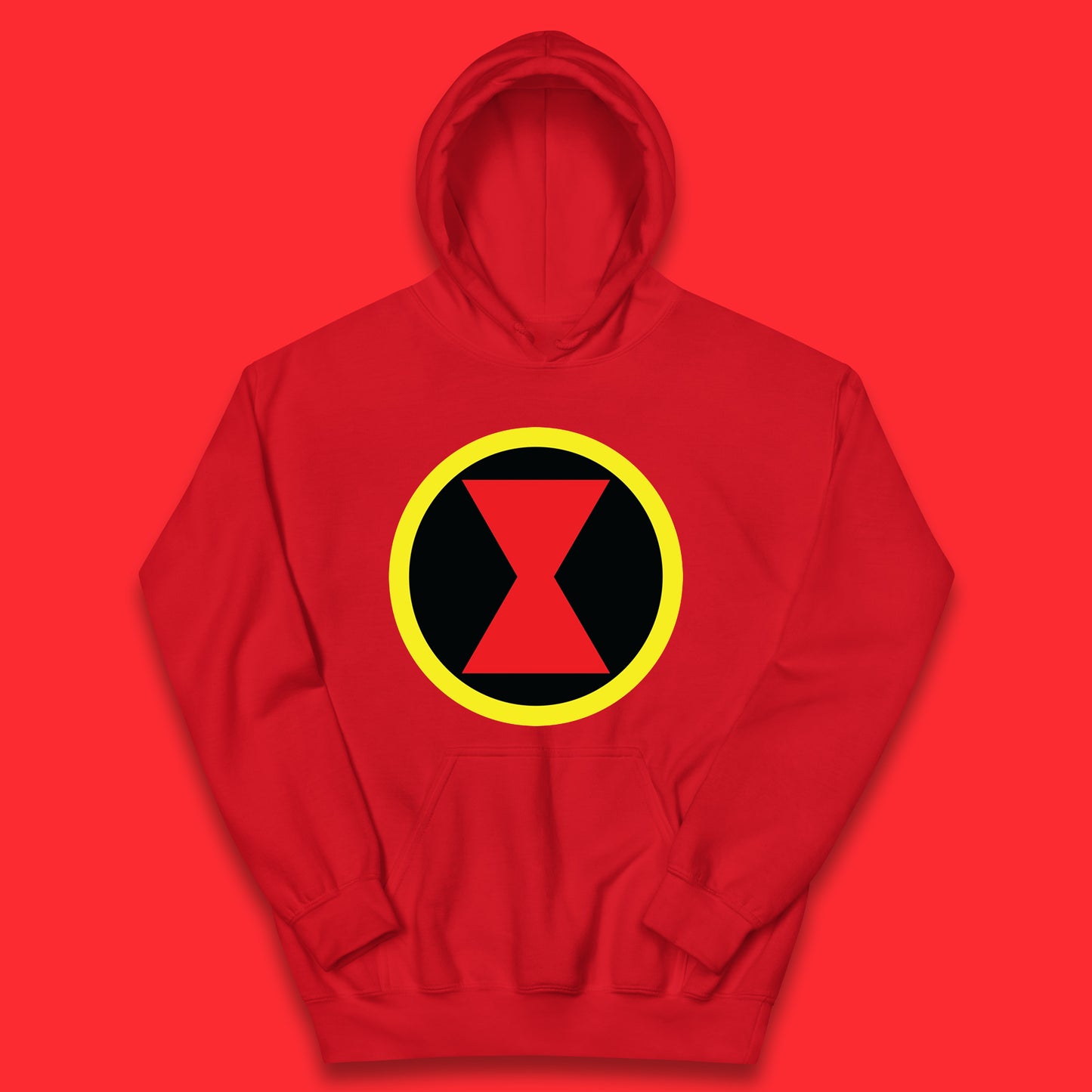 Black Widow Diy Black Symbol Logo Marvel Avengers Superhero Marvel Comics Gift for Marvel Fan Kids Hoodie