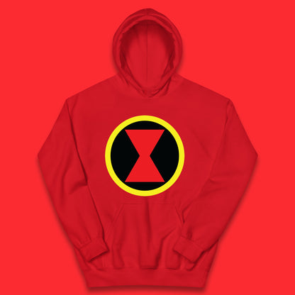 Black Widow Diy Black Symbol Logo Marvel Avengers Superhero Marvel Comics Gift for Marvel Fan Kids Hoodie