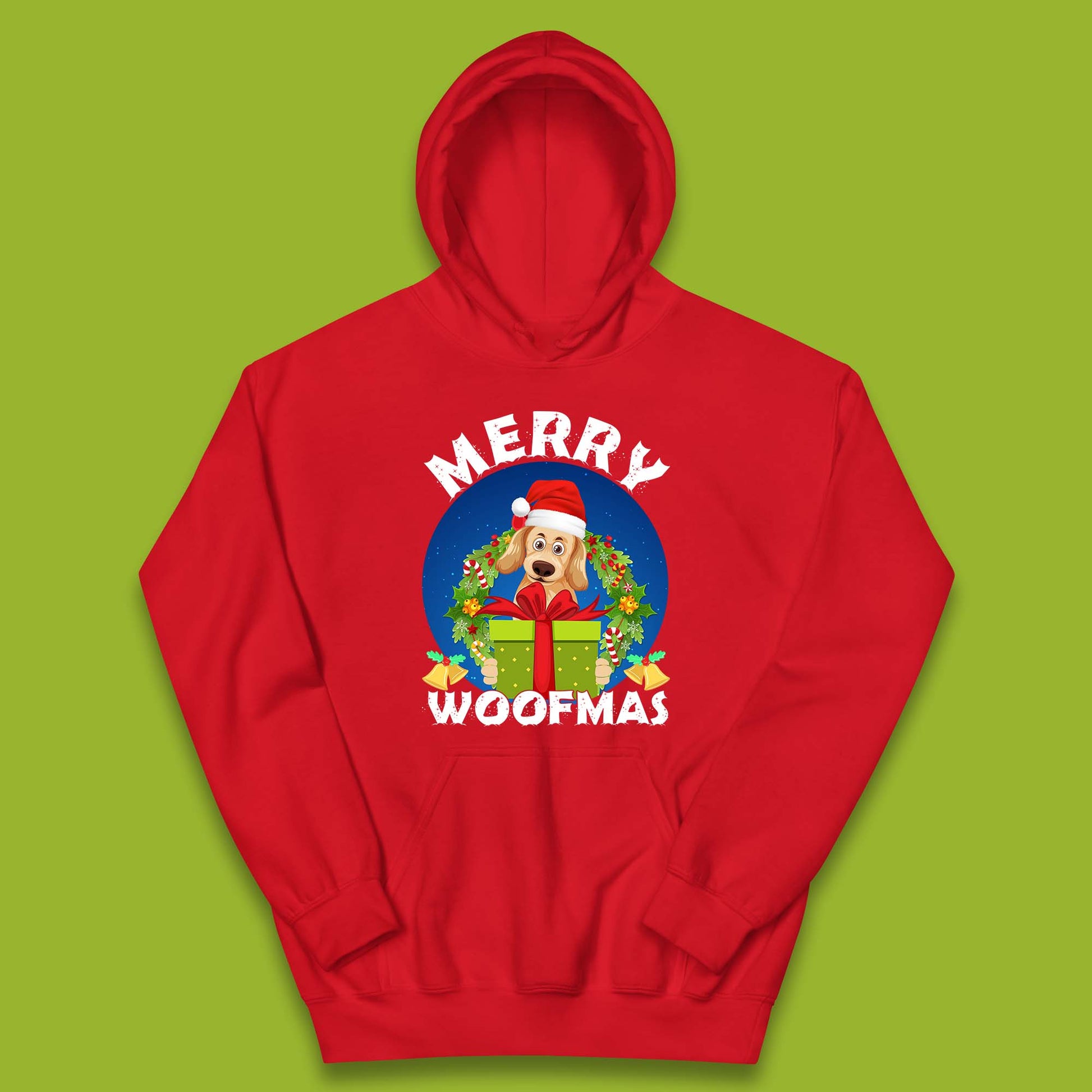 merry woofmas christmas golden retriever dog hoodie